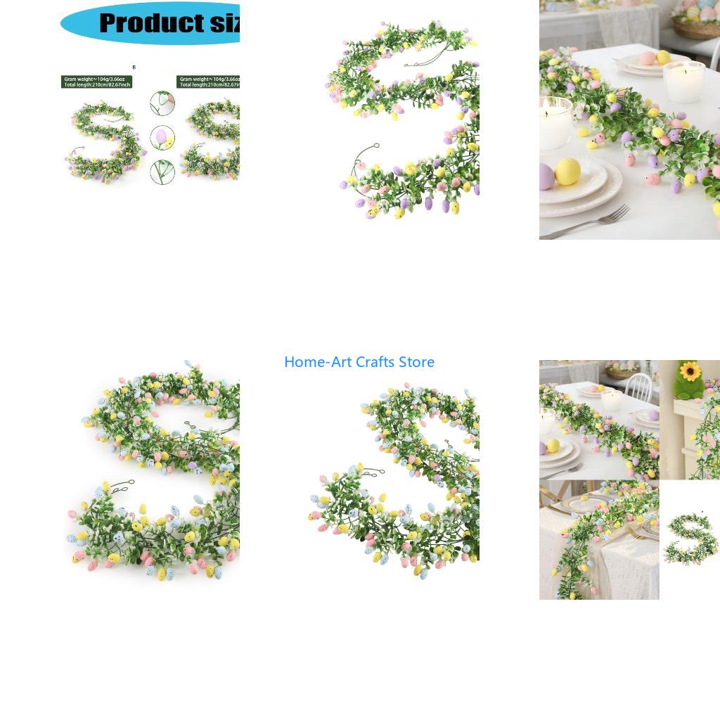 Sustainable Living Usa - Y3NA 長時間樹脂イースターシミュレーション卵とユーカリ緑籐多機能屋内屋外装飾