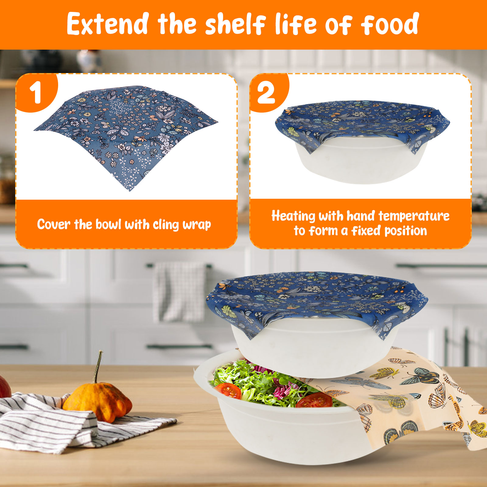 11 個入り蜜蝋フードラップセット再利用可能な環境に優しいオ - Beeswax Food Cover のレビューと価格