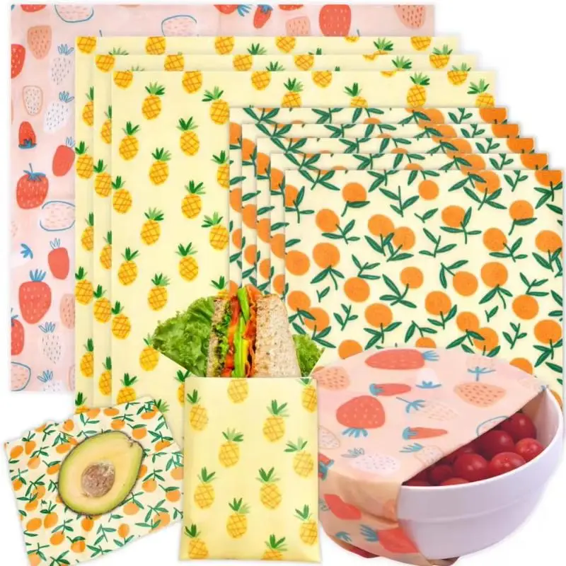 環境に優しい蜜蝋ラップ代替品 天然オーガニックワックス 再利 - Beeswax Food Cover のレビューと価格