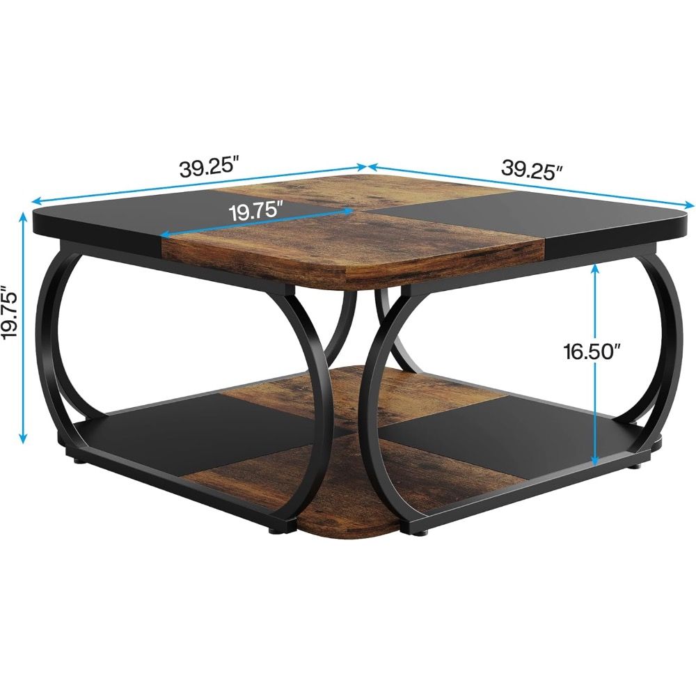 手作りの耐久性のあるモダンな無垢材コーヒーテーブル、持続可能 - Sustainable Living Usa のレビューと価格