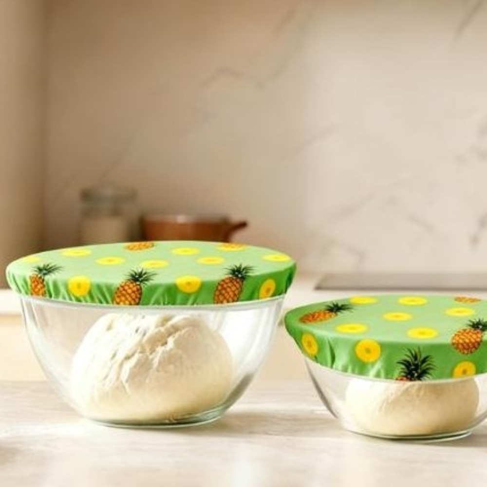 防塵蜜蝋布製ボウルカバー、伸縮性のある縁、鮮度保持用コットン - Beeswax Food Cover のレビューと価格